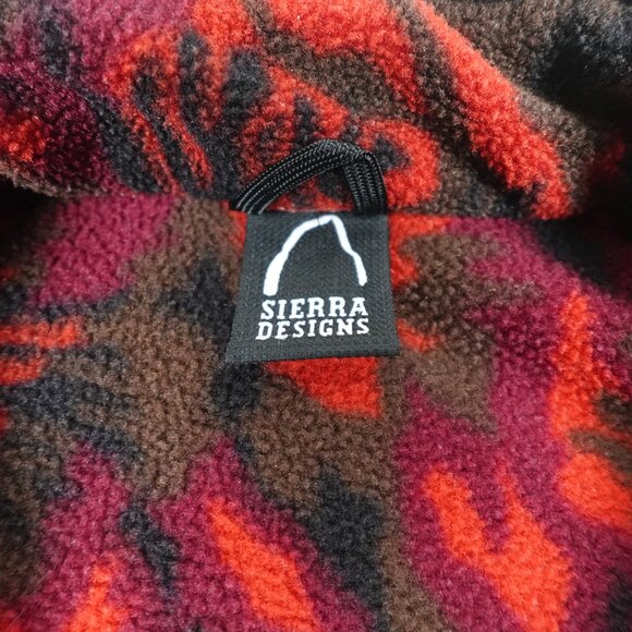 Vintage Sierra Designs Fleece Jacket Womens Large Camo Leaf Print Made in Canada - Picture 7 of 13